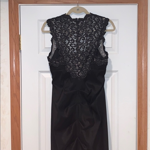 Black Lace Mermaid Style Formal Gown - Picture 6 of 6